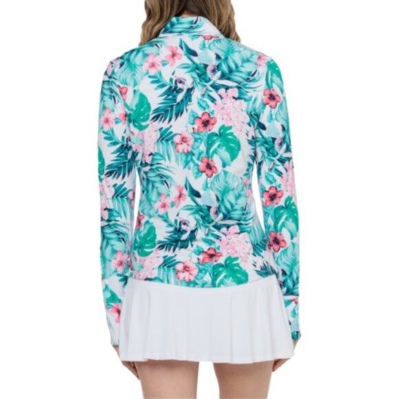 Tommy Bahama Full-Zip Shirt With Thumbholes UPF 50 Long Sleeve NWT - Picture 2 of 8